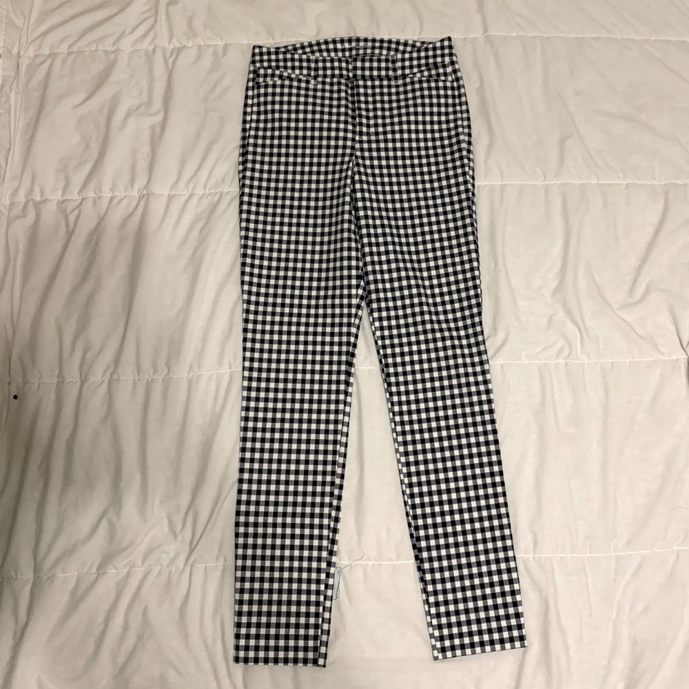 Checkered blue and white pants